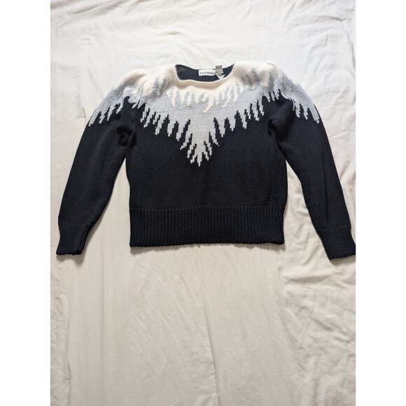 80's Sweater Puffed Sleeve Shoulder Pads. Kristina Sz.L Cropped. - Picture 1 of 8